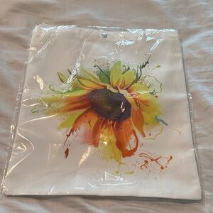 Sunflower Art Canvas Tote